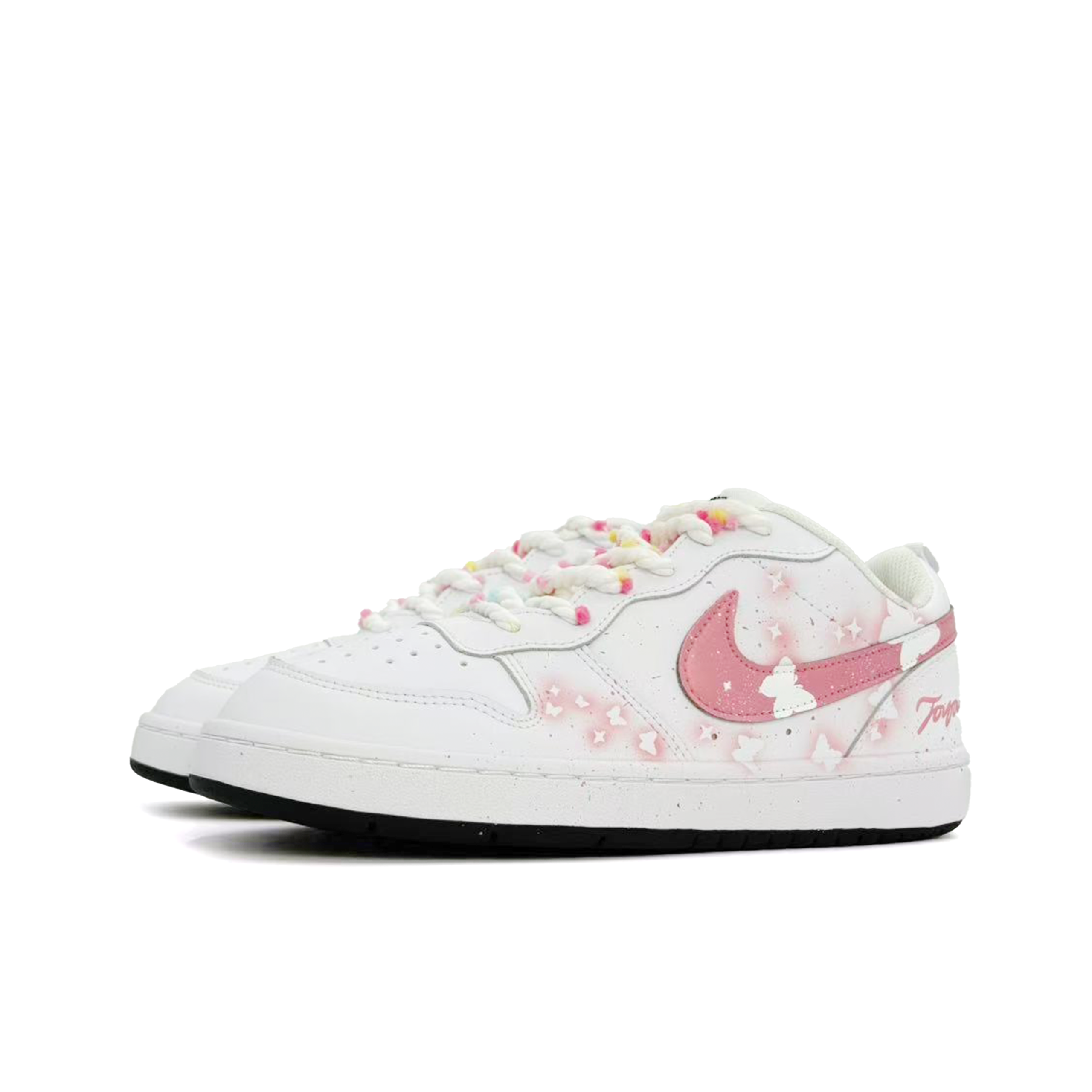 Nike Кроссовки для скейтбординга Court Borough Pink Butterfly Low top Kids' Pink для подростков — фото 4
