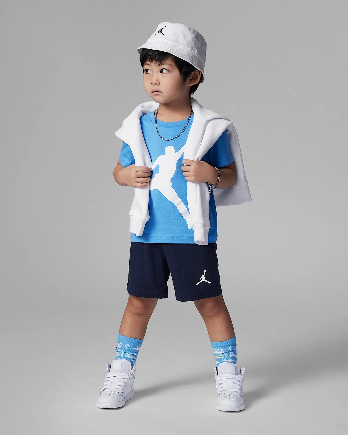 Детский набор из шорт и топа Jumbo Jumpman 2-Piece Jordan, Midnight Navy