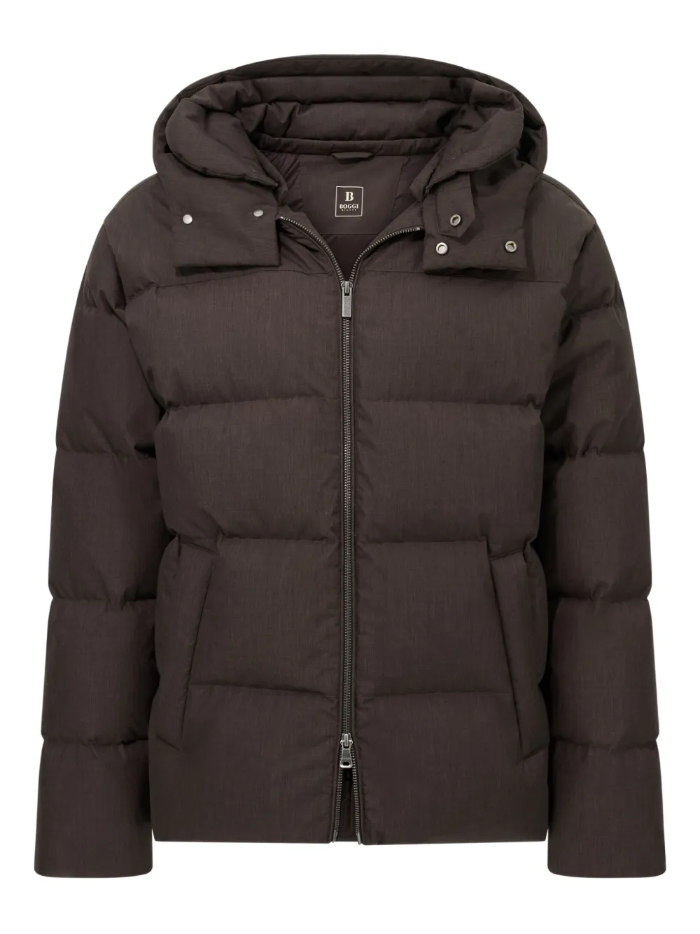 

Бомбер из технической ткани с утеплителем из гусиного пуха Boggi Milano, коричневый