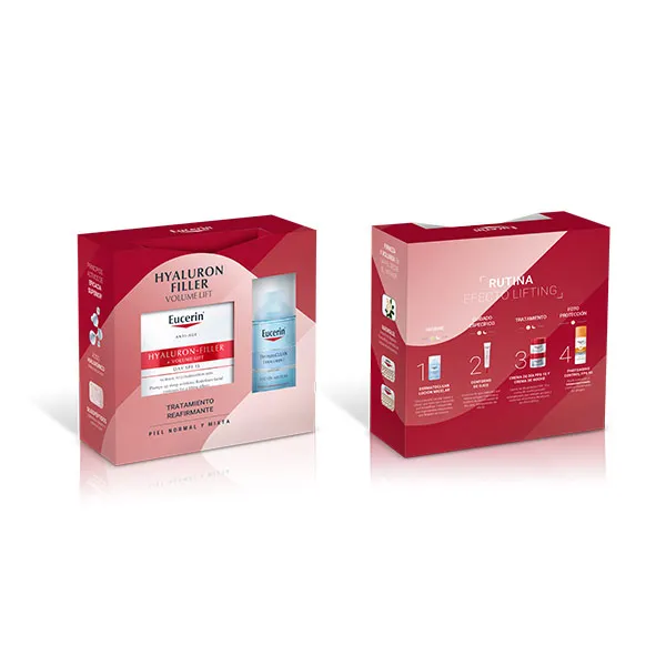 

Дневной крем для лица и мицеллярная вода Pack Hyaluron Filler Volumen Lift Eucerin, 1 UD
