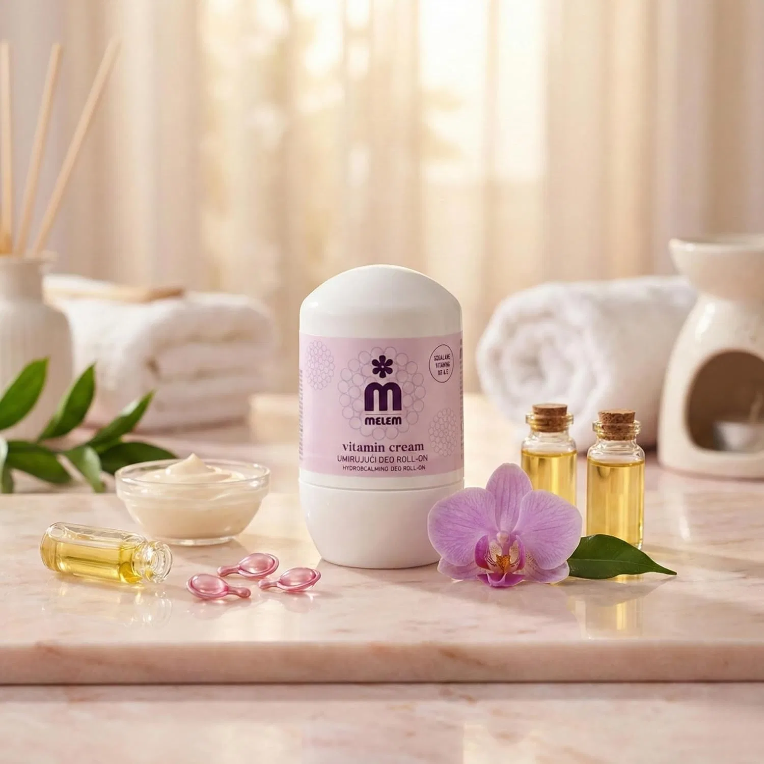 Витаминный роликовый дезодорант Melem, 50 мл Melem Skin And Lip Balm — фото 4