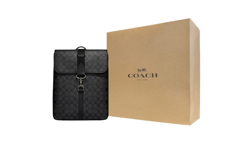 

Рюкзак для ноутбука Canvas With Leather мужской черный COACH