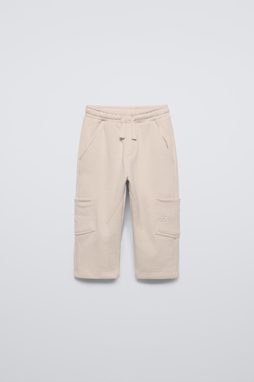 

Брюки карго из мягкой стилистики ZARA, экрю
