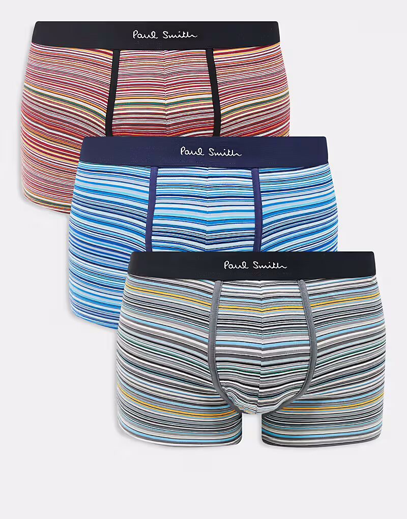 

Paul Smith, комплект из 3-х трусов-боксеров с логотипом в разноцветную полоску PS Paul Smith