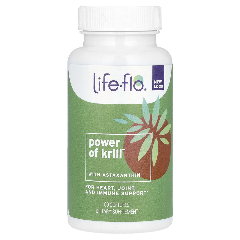 

Life-flo, Сила криля с астаксантином, 60 мягких таблеток