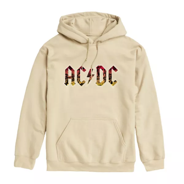 

Мужская толстовка с капюшоном и графическим постером ACDC Licensed Character, цвет oat