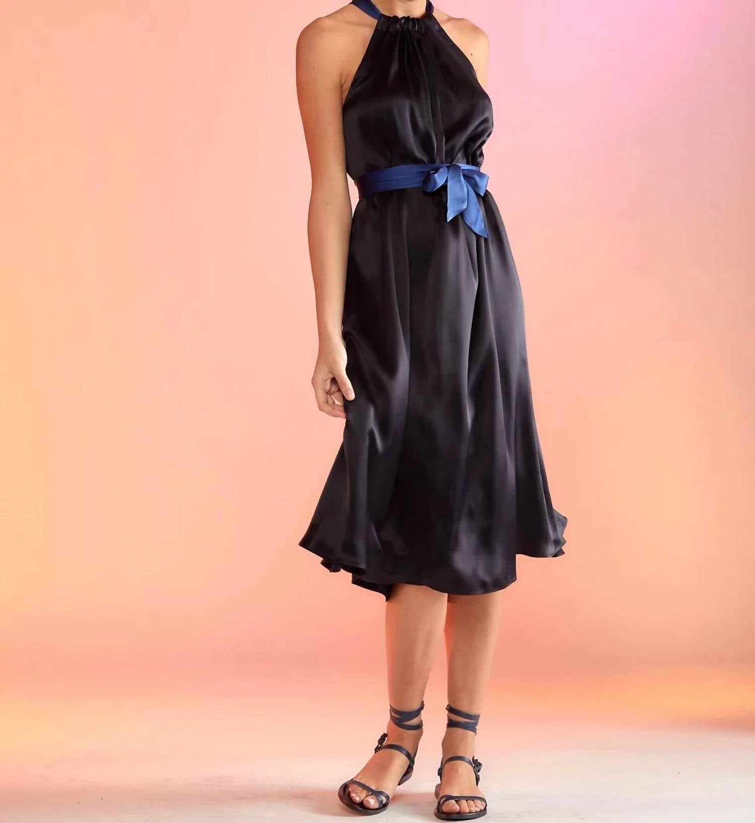 

Платье Salerno Silk Halter черного цвета Cynthia Rowley