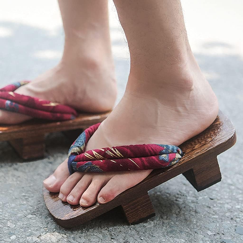 

Тапочки YXCKG для мужчин и женщин, мужские сандалии-шлепанцы, деревянные сандалии-шлепанцы с двумя зубцами, японская традиционная японская обувь, деревянные сандалии, хлопковые плоские туфли (цвет: B, размер: EUR36-37), EUR36-37 D