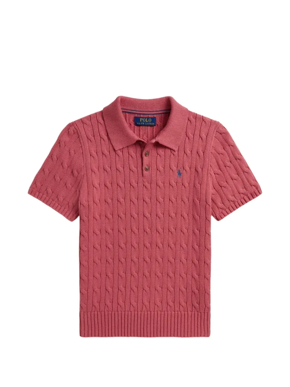 Рубашка поло фактурной вязки Polo Ralph Lauren Kids, розовый
