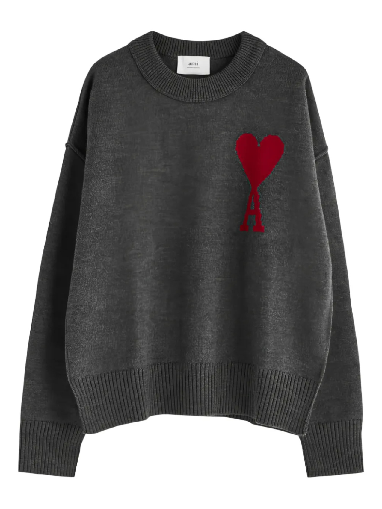 

Американский винтажный свитер с круглым вырезом и логотипом в виде сердца American Vintage, серый