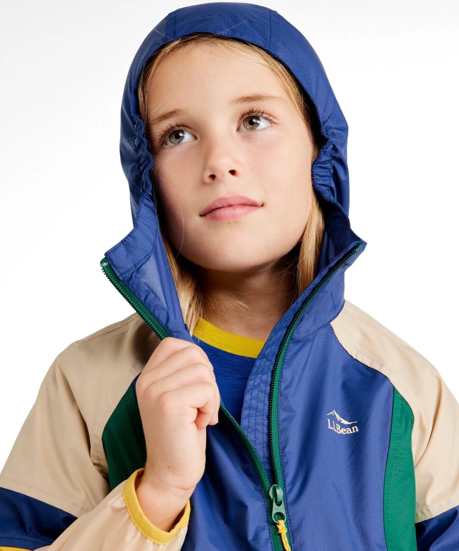 Детская куртка-анорак «Ветер и дождь» L.L.Bean, EmdSp/DkRyBl — фото 2