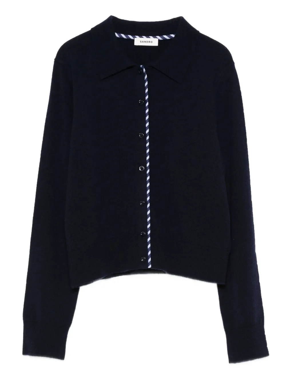 

Кардиган с отделкой в полоску SANDRO, синий