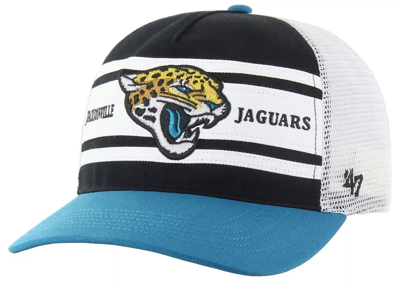

Мужская черная регулируемая кепка Jacksonville Jaguars Super Stripe Hitch '47