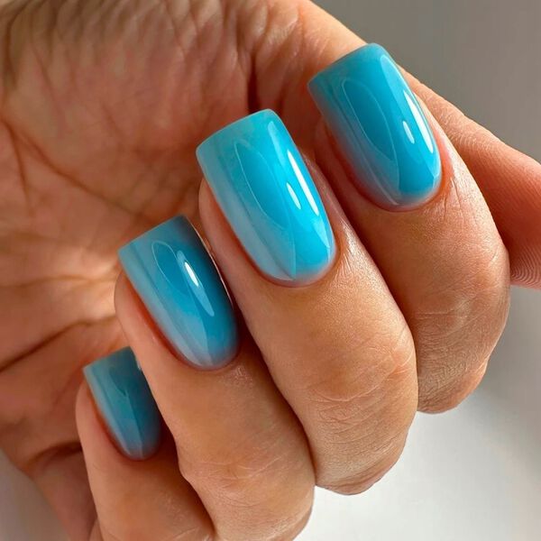 Гель для моделирования ногтей УФ/светодиод неоновый синий, 8 мл Pnb Strong iron gel, цвет neon blue — фото 2