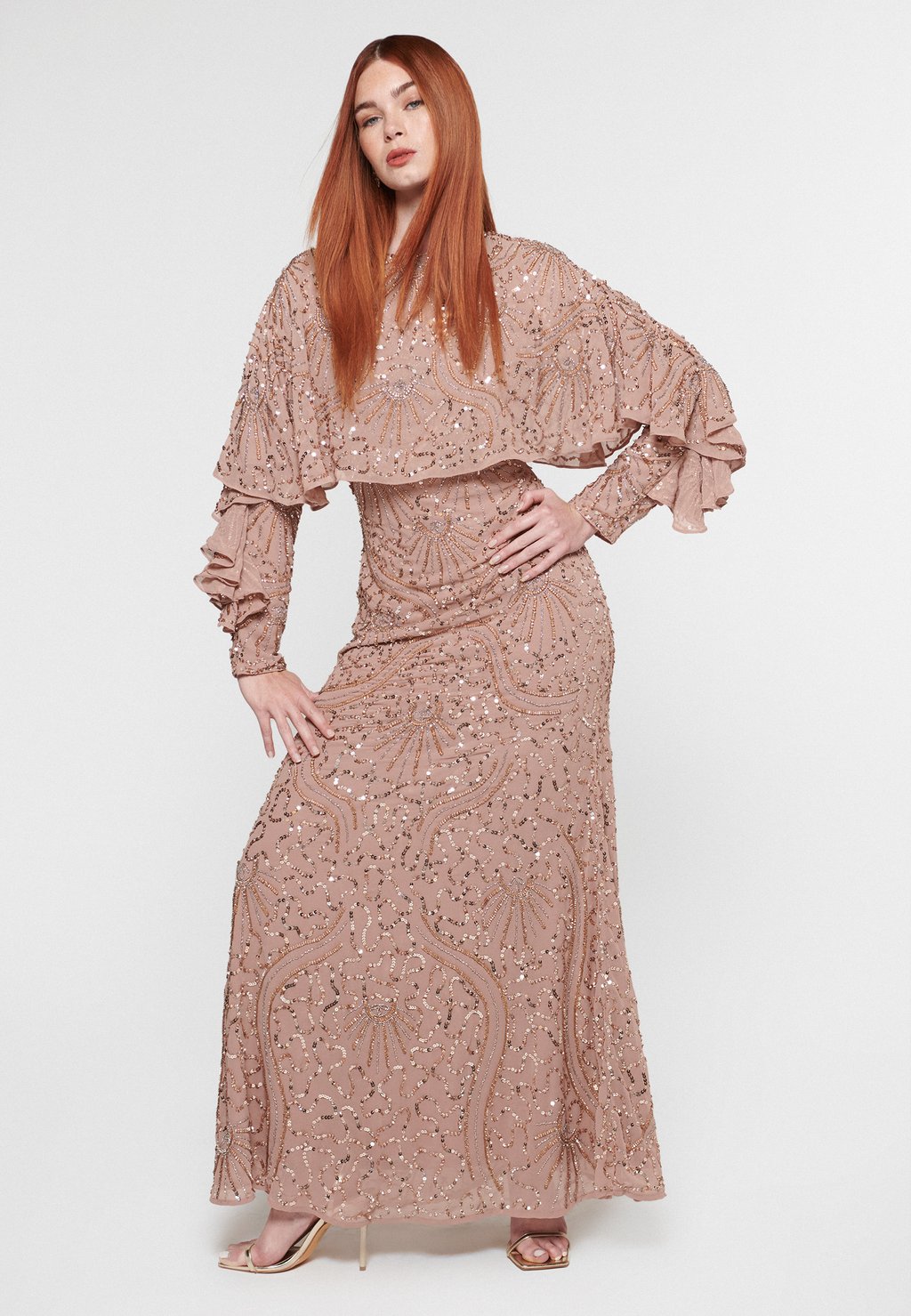 

Платье для особых случаев EMBELLISHED SEQUINS Maryisa, светло-коричневый