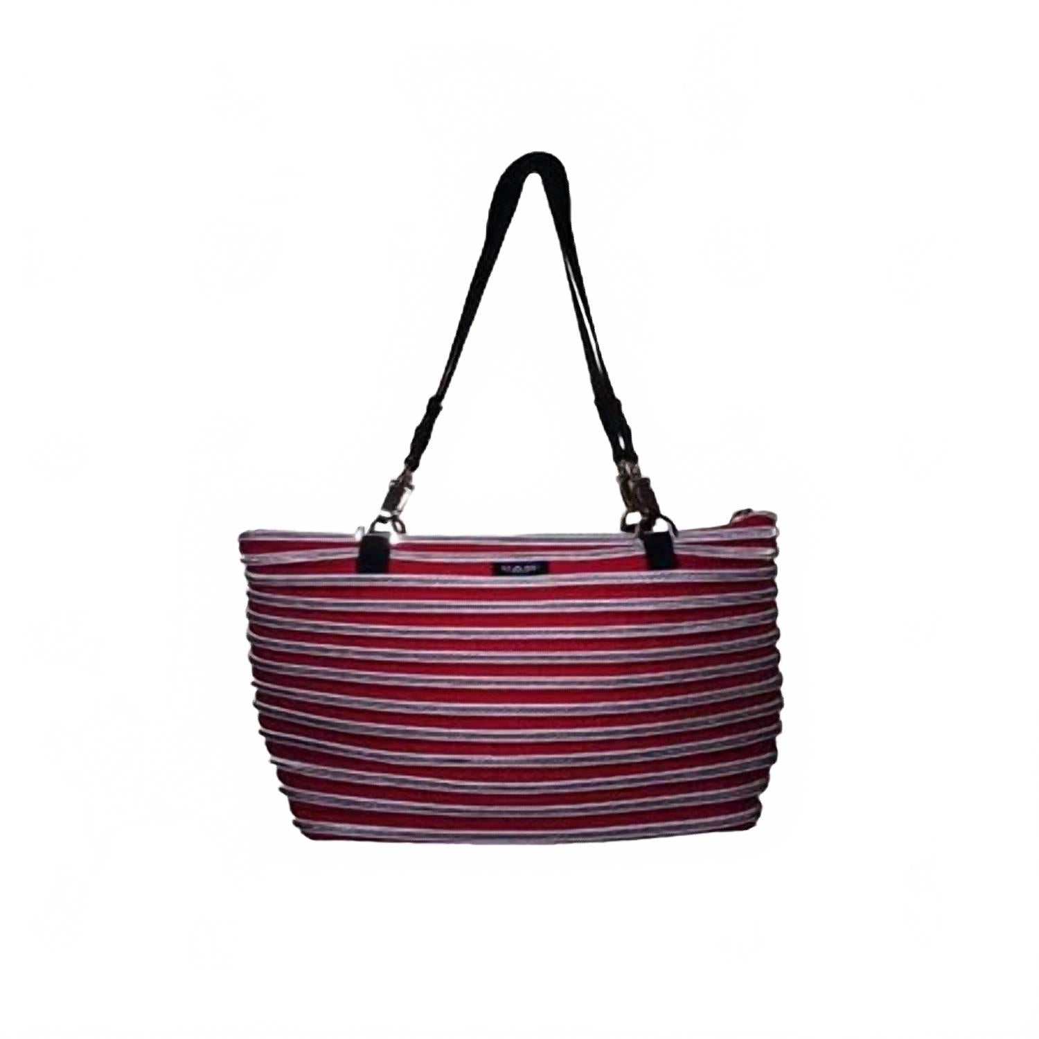

Сумка-шоппер с плоским дном в красно-серебристом цвете BAM Bags