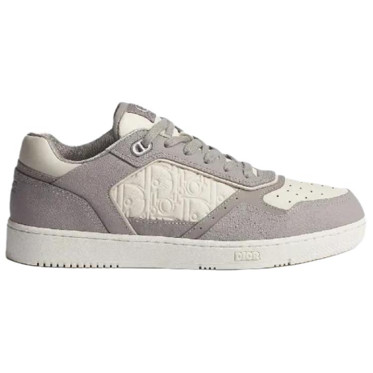 DIOR B27 Uptown Кожаные низкие кроссовки для скейтбординга мужские Gray — фото 3