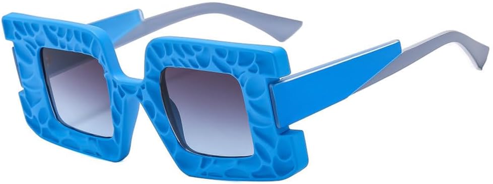 

Винтажные большие квадратные солнцезащитные очки MUTYNE для женщин, модные солнцезащитные очки в стиле хип-хоп/панк для мужчин, стильные очки сине-зеленого цвета, Blue Gray