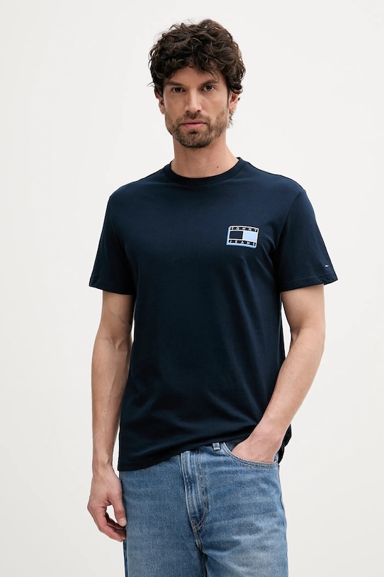 

Хлопковая футболка Tommy Jeans, темно-синий