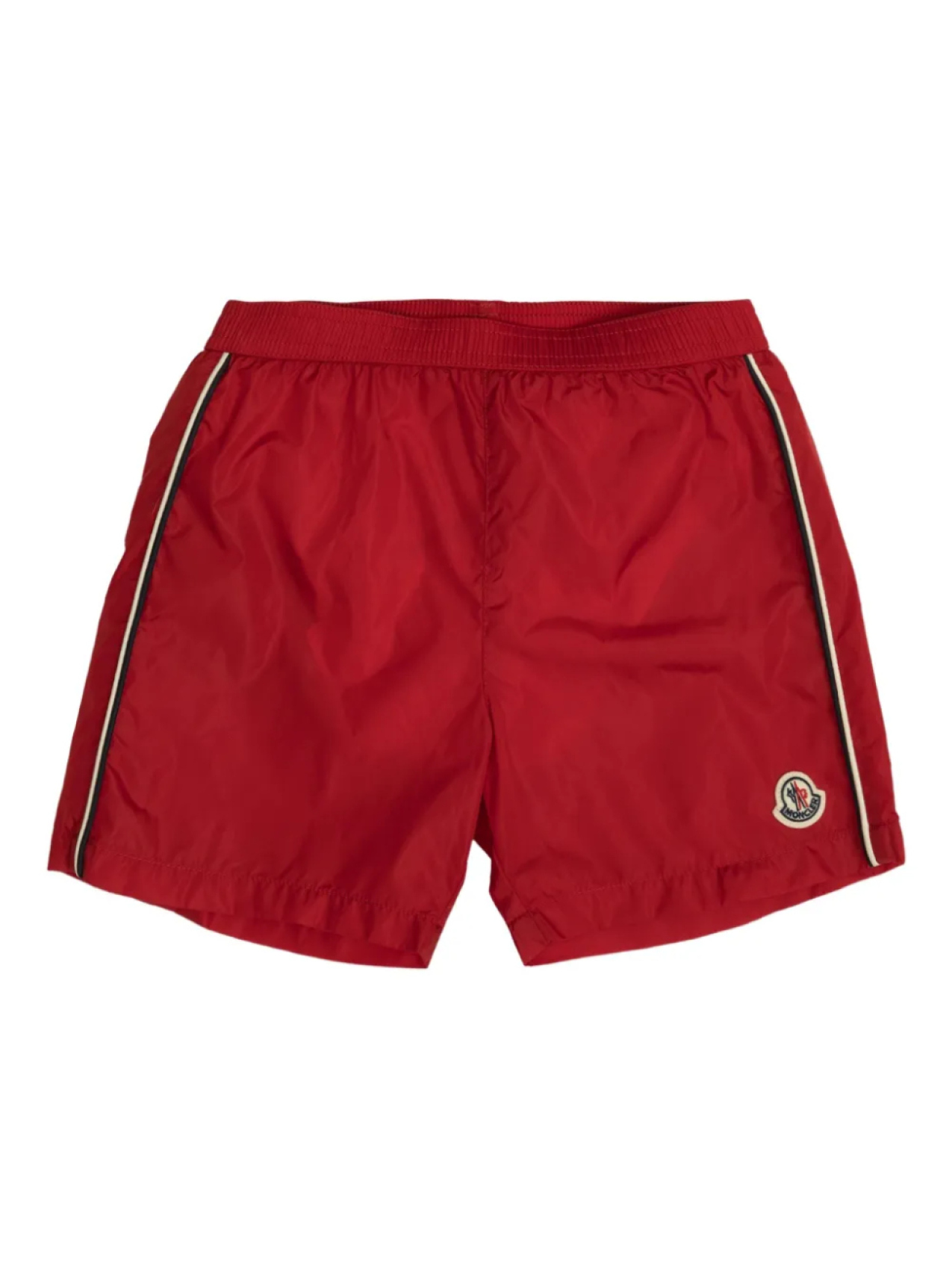 

Шорты для плавания с трехцветной отделкой Moncler Enfant, красный
