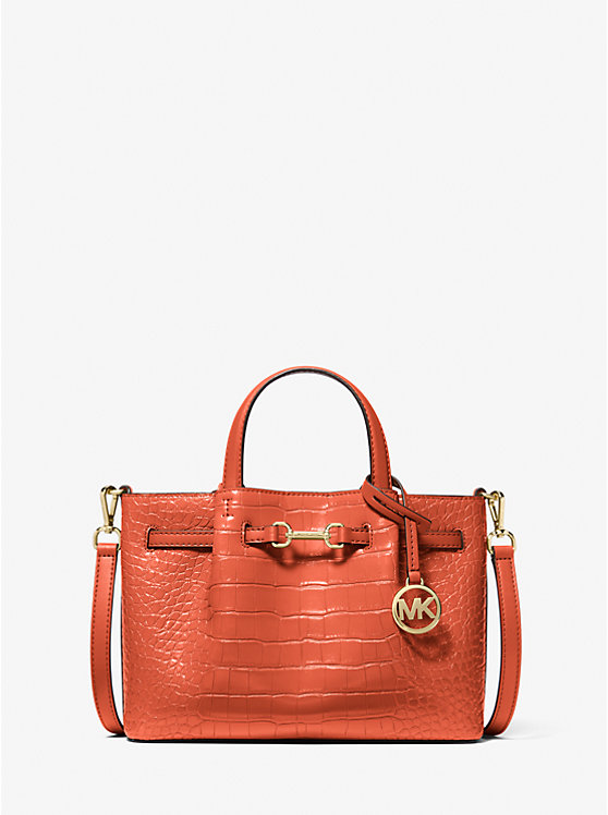 

Маленькая сумка Carson с тиснением под крокодила Michael Kors, красный