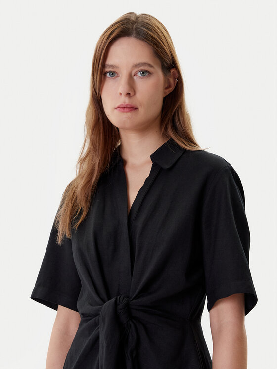 Платье на каждый день обычный крой WW0WW45836 Tommy Hilfiger, черный — фото 4