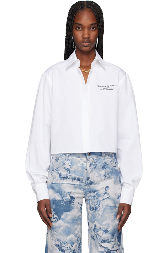 

Поплиновая бокси рубашка с длинными рукавами Off-White, мультиколор