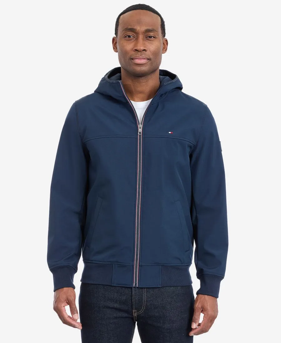 Мужская куртка-софтшелл с капюшоном Tommy Hilfiger, midnight синий