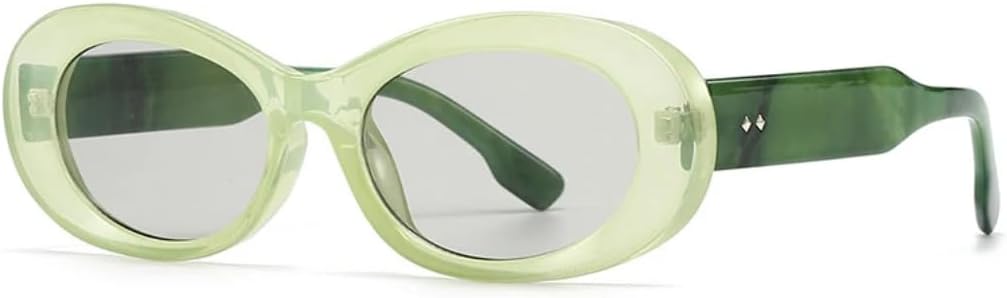 

Популярные модные овальные женские солнцезащитные очки класса люкс, винтажные мужские солнцезащитные очки с градиентной расцветкой в ​​стиле панк SZVVBKK, Green Light Gray