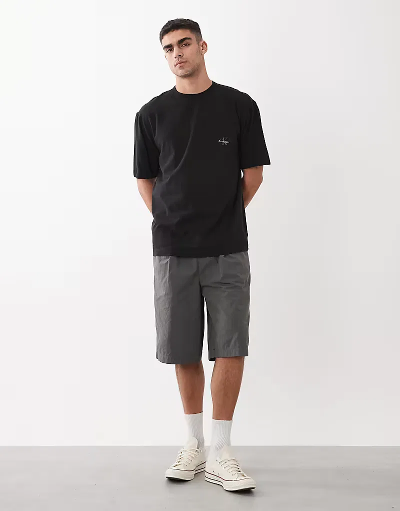 Комплект домашней одежды Calvin Klein Icon Cotton Stretch футболка-футболка, черный — фото 2
