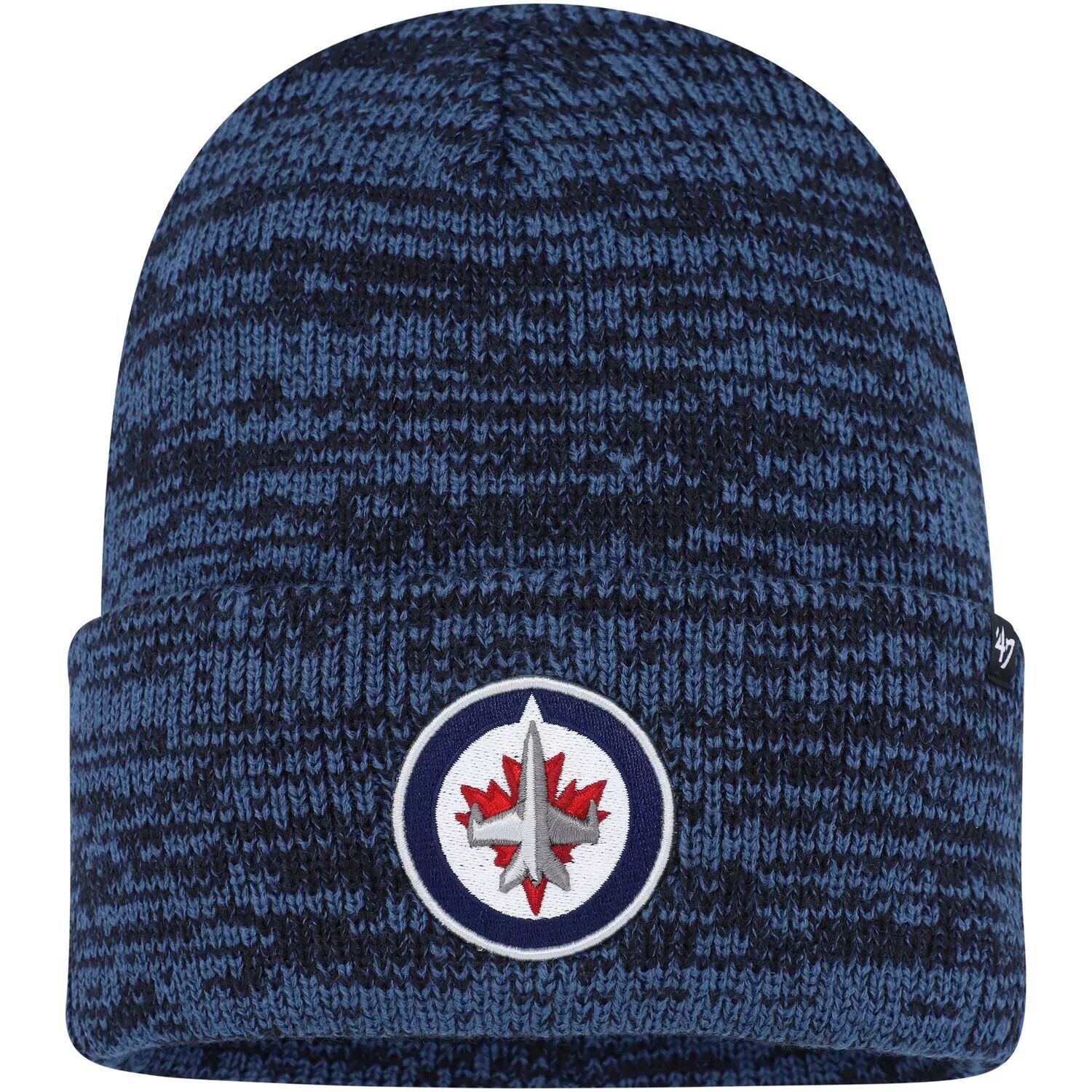 

Мужская темно-синяя вязаная шапка с манжетами Winnipeg Jets Brain Freeze '47