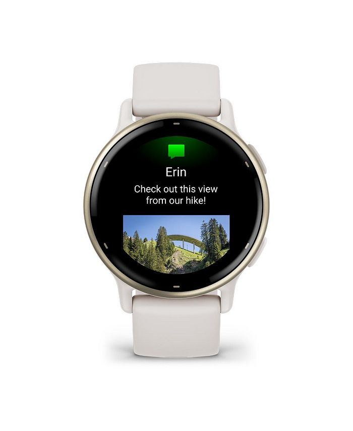 

Vivoactive 5, часы / фитнес-трекер с бежево-золотым безелем и корпусом и ремешком цвета слоновой кости Garmin, белый