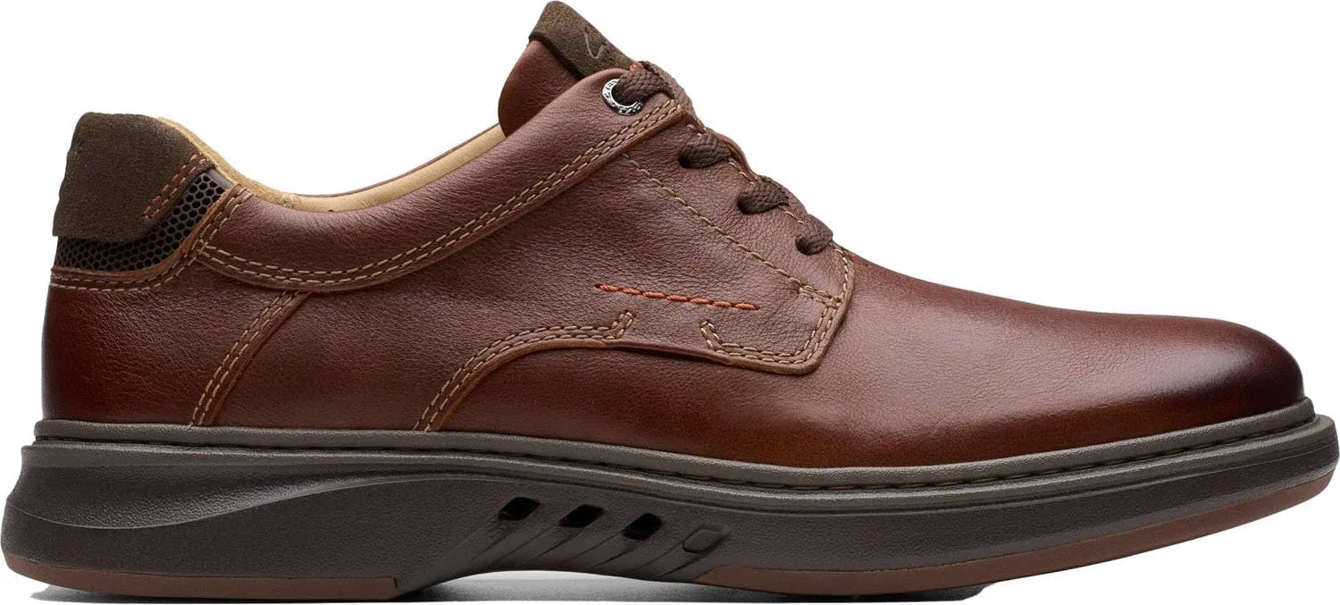 Оксфорды мужские из натуральной кожи, Clarks, коричневый