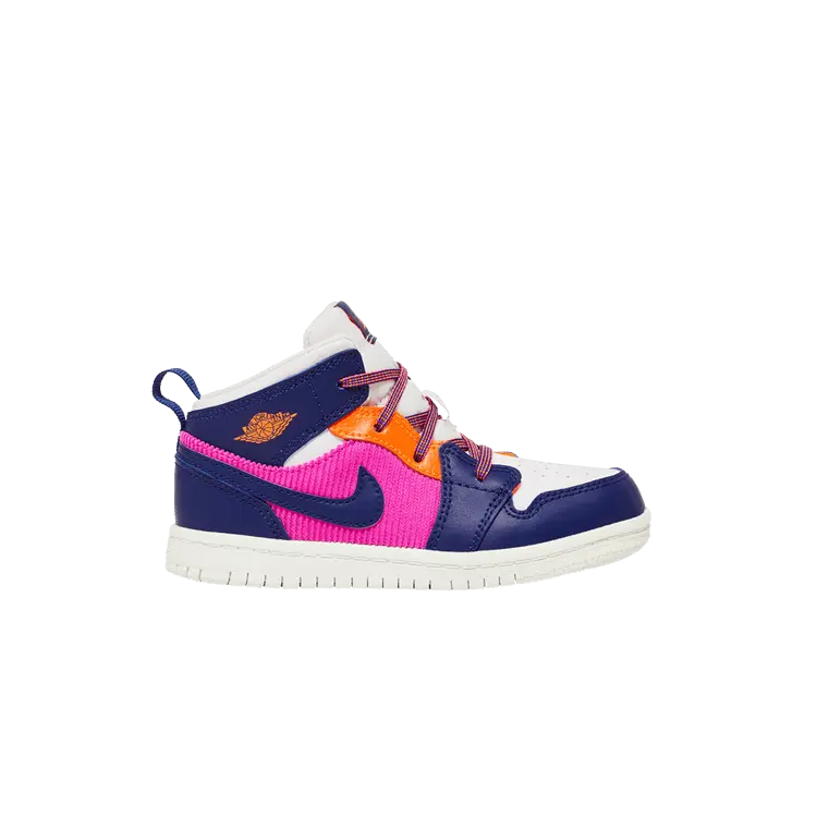 

Кроссовки Air Jordan Air Jordan 1 Mid TD 'Regency Purple Fire Pink', розовый