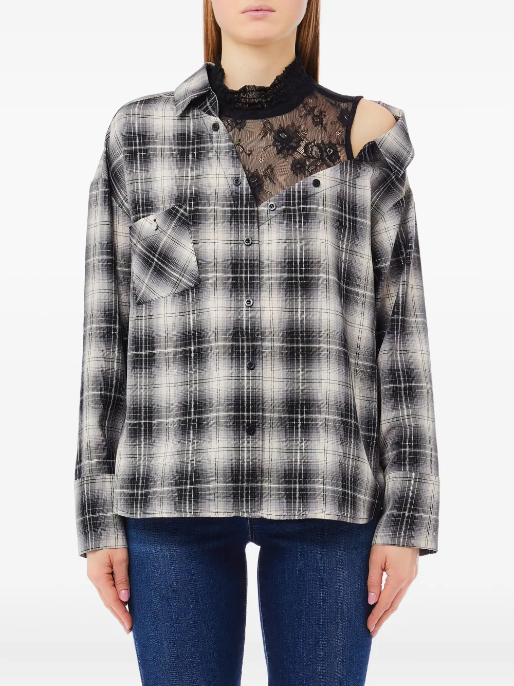 

Топ с нагрудным карманом Liu Jo, серый