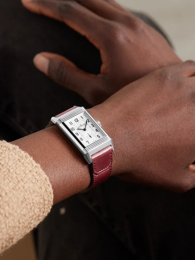 Часы Reverso Classic Singapore Limited Edition с ручным заводом, 45,6 мм, из нержавеющей стали и кожи JAEGER LECOULTRE, серебряный — фото 2