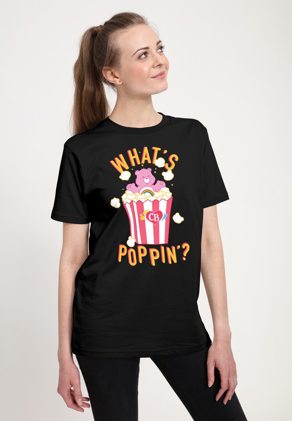 

Футболка с принтом CARE BEARS CHEER BEAR WHATS POPPIN Henry Tiger, черный
