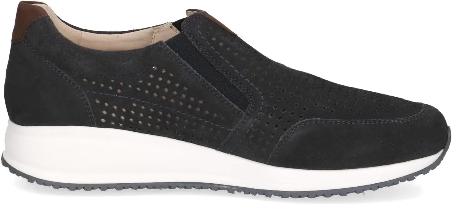 Туфли CAPRICE Herren Slipper aus Leder mit Lochmuster, Navy Nappa — фото 4