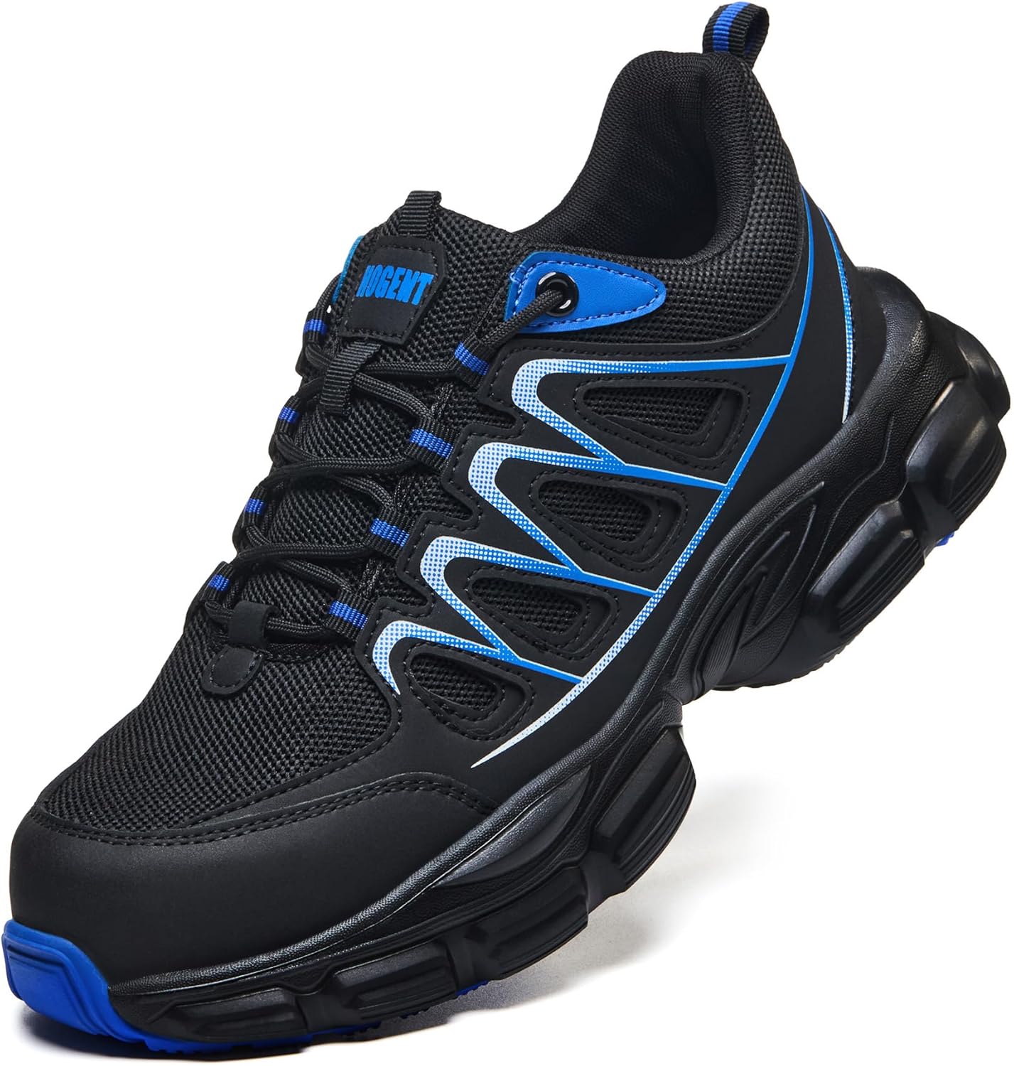 

Стальные ботинки для женщин и мужчин, широкие, противоскользящие, композитные кроссовки, неразрушимые, удобные, безопасные теннисные туфли, легкие, дышащие строительные кроссовки, прокалываемые, эргономичный дизайн Hogent, черный