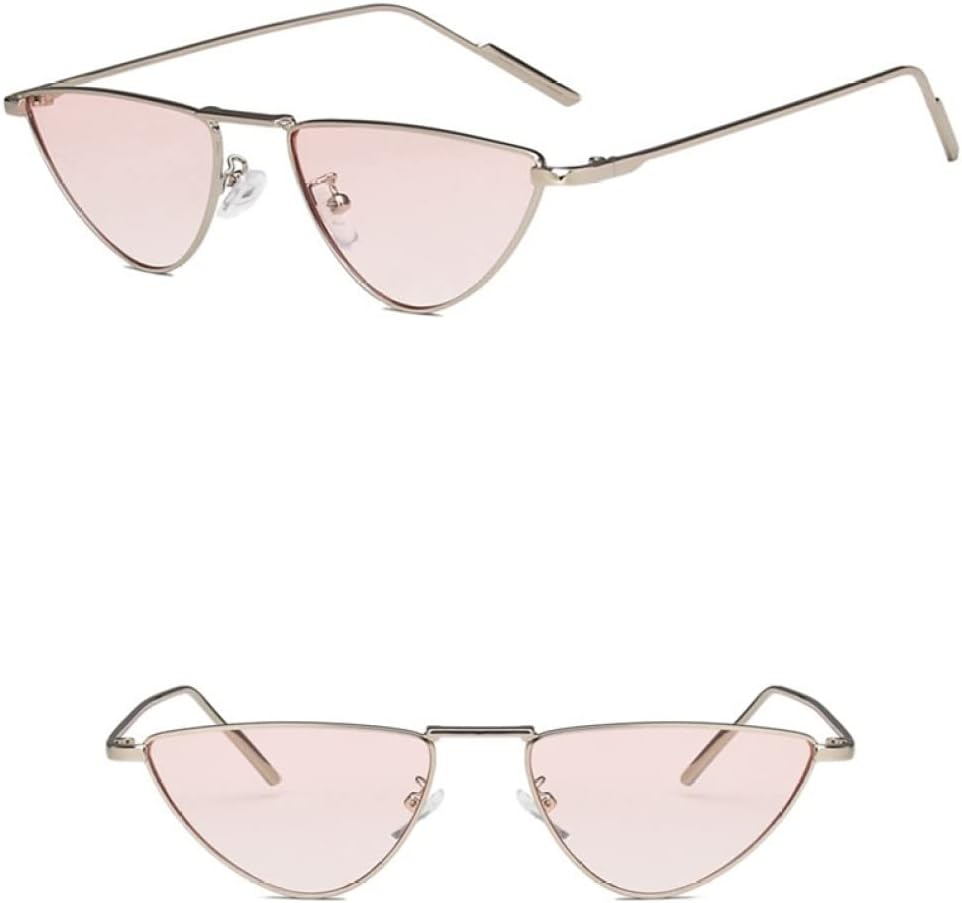 

Солнцезащитные очки для женщин класса люкс, металлические треугольные солнцезащитные очки, модные женские солнцезащитные очки с защитой от УФ-излучения UV400 generic, Silver Pink