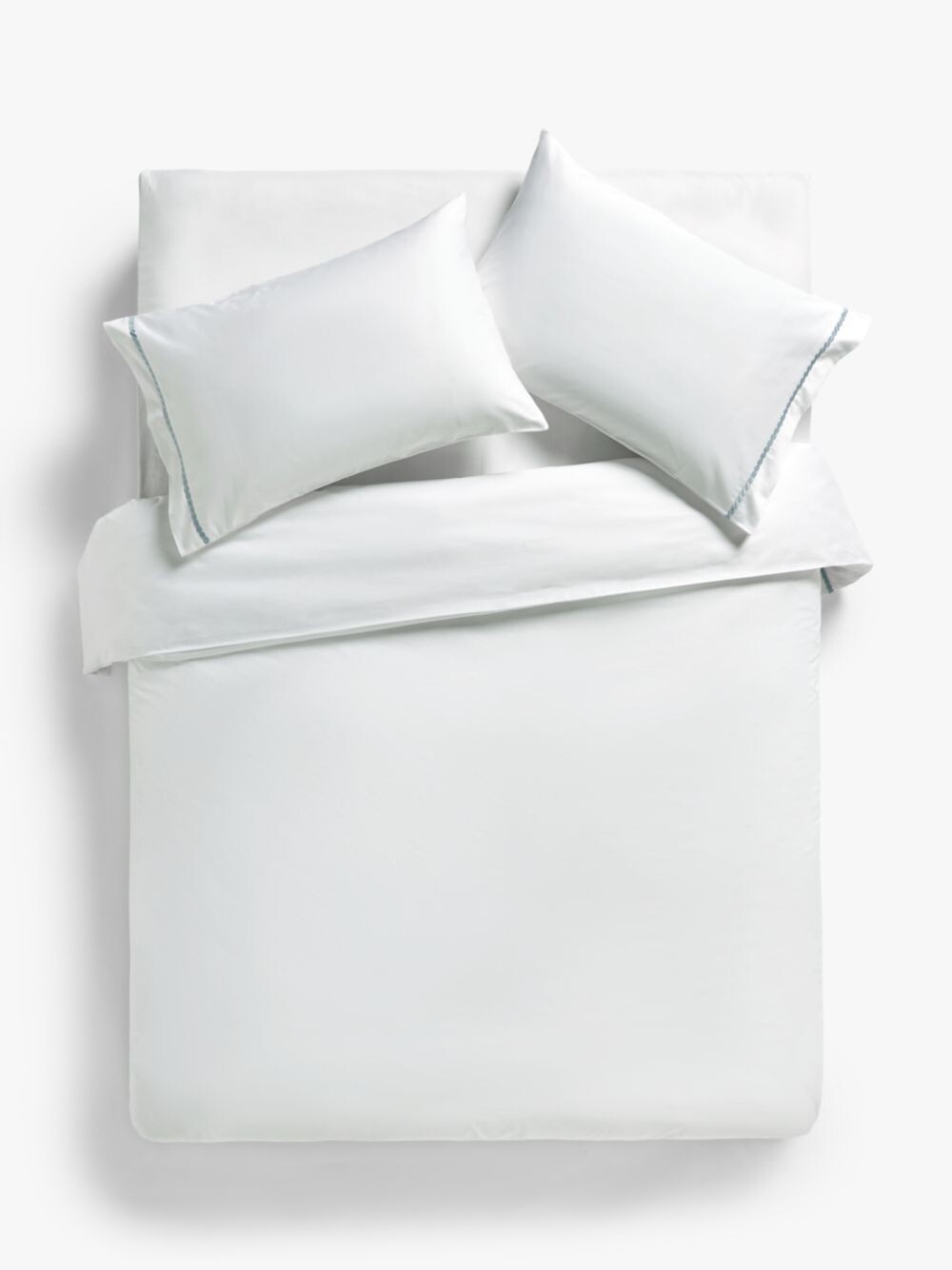 

Одинарный пододеяльник John Lewis с вышивкой Twist, белый