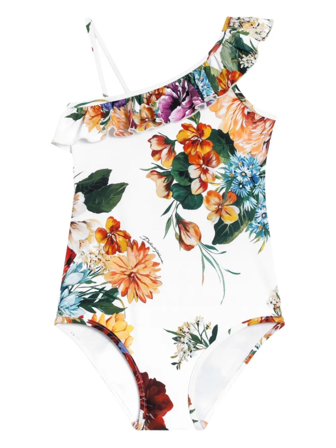 

Dolce & Gabbana Kids купальник с цветочным принтом, белый