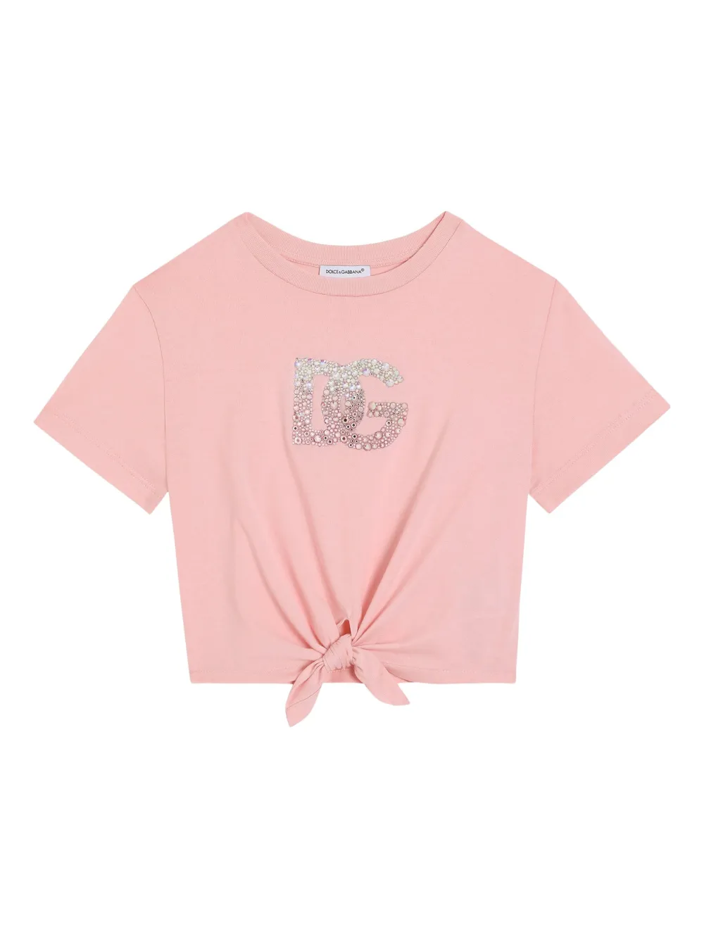 

Футболка с завязками Dolce & Gabbana Kids, розовый