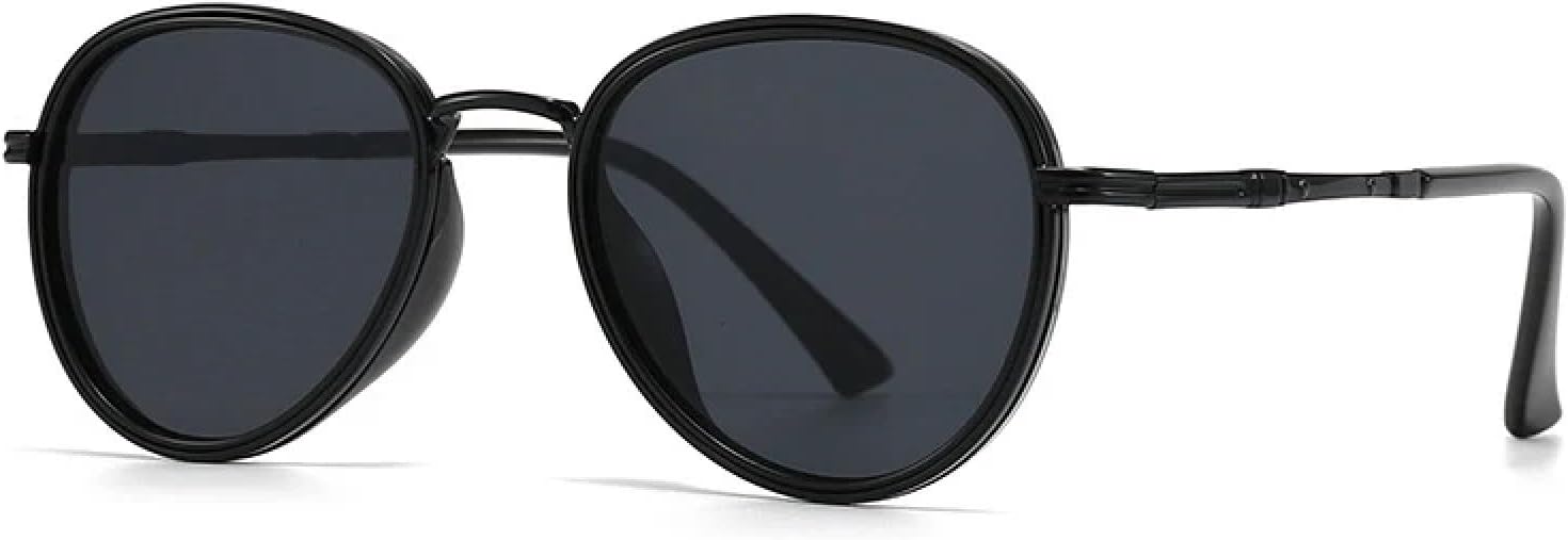 

Ретро металлические мужские солнцезащитные очки, модные градиентные женские солнцезащитные очки класса люкс с защитой от УФ-излучения UV400, трендовый стиль панк TVTBBVV, Black Gray