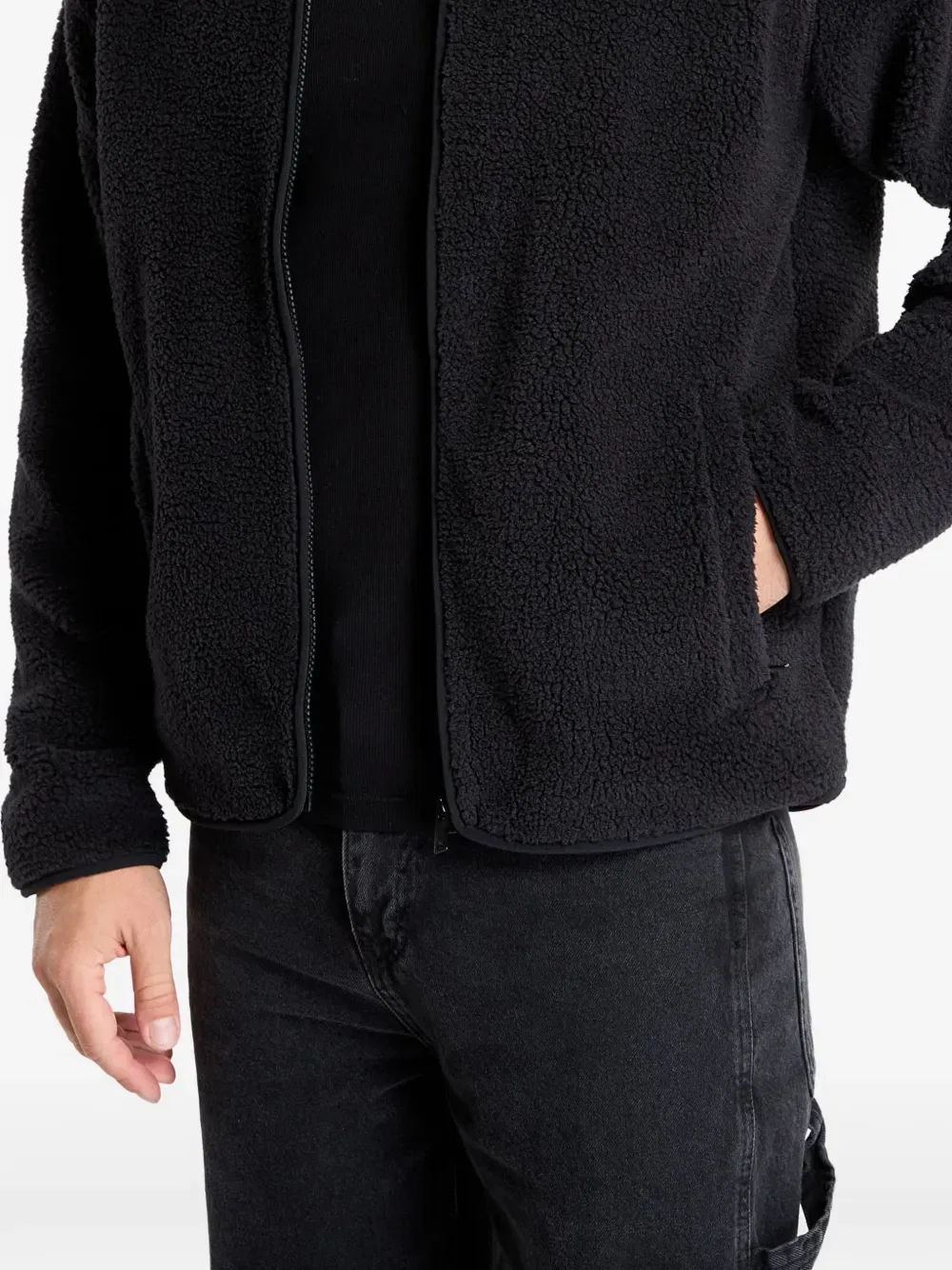 Свитер из плюшевого мишки Trefoil Essentials Adidas, черный — фото 4