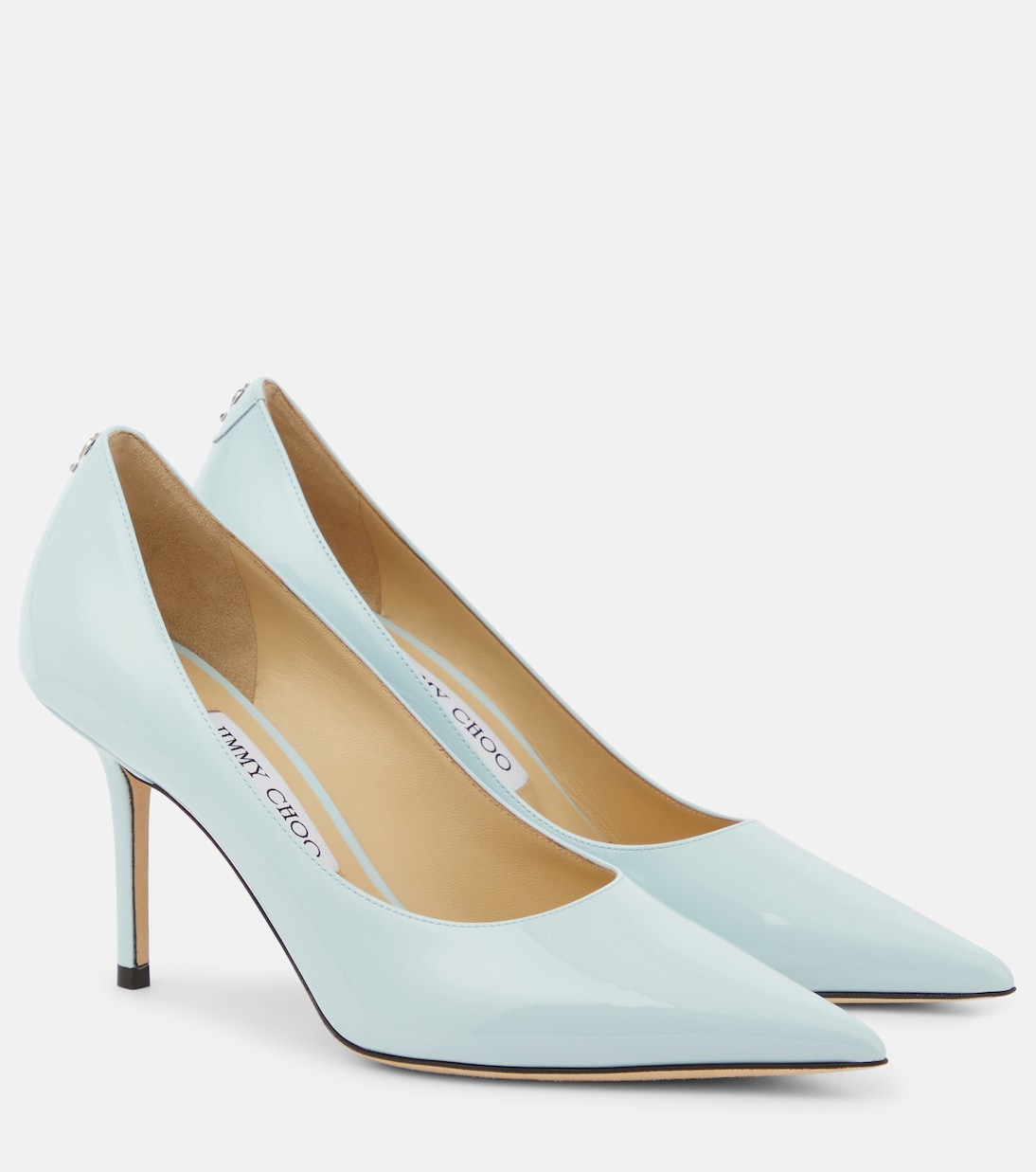 Туфли-лодочки Love 85 из лакированной кожи Jimmy Choo, Ice Blue