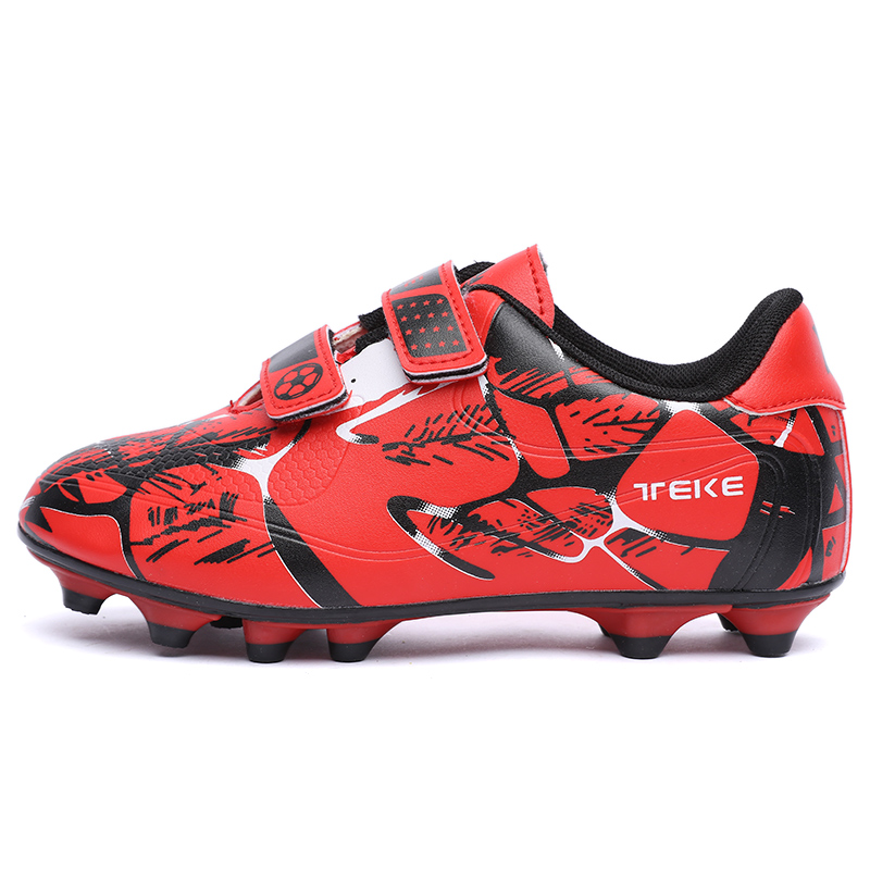 

Футбольные бутсы для детей и подростков с низким верхом, противоскользящие, с защитой от ударов, водонепроницаемые CAMKIDS, красный