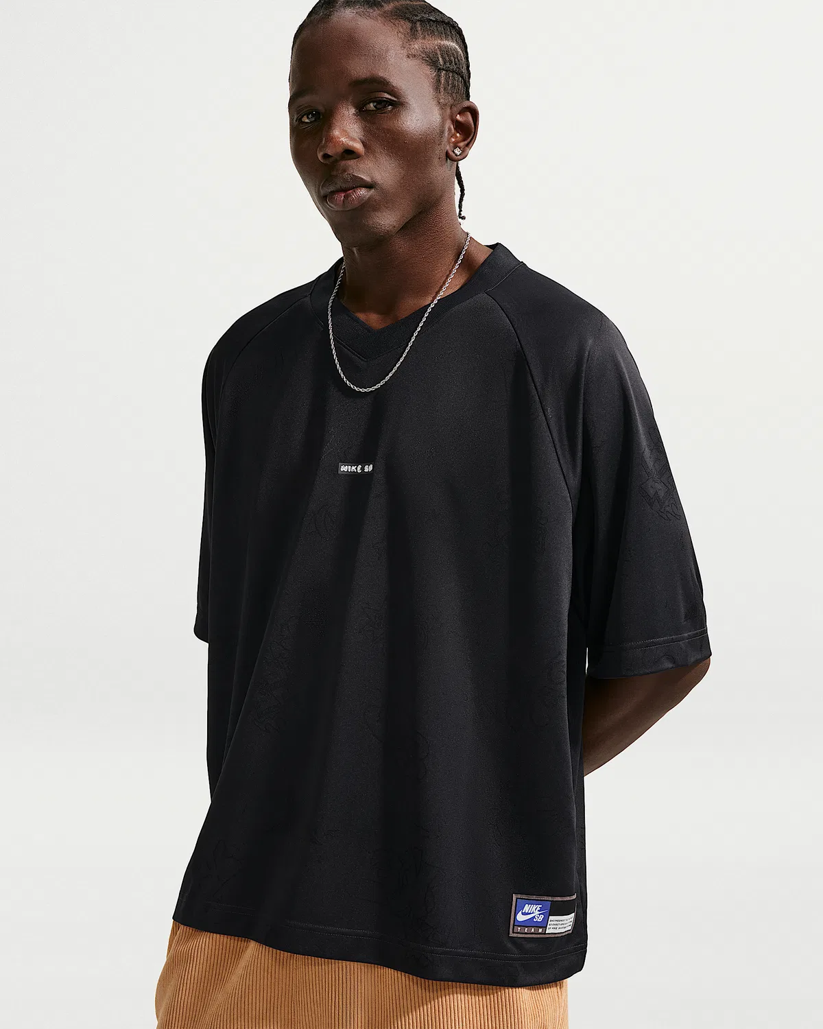 Джаккардовая футболка для скейтбординга Nike SB, Black