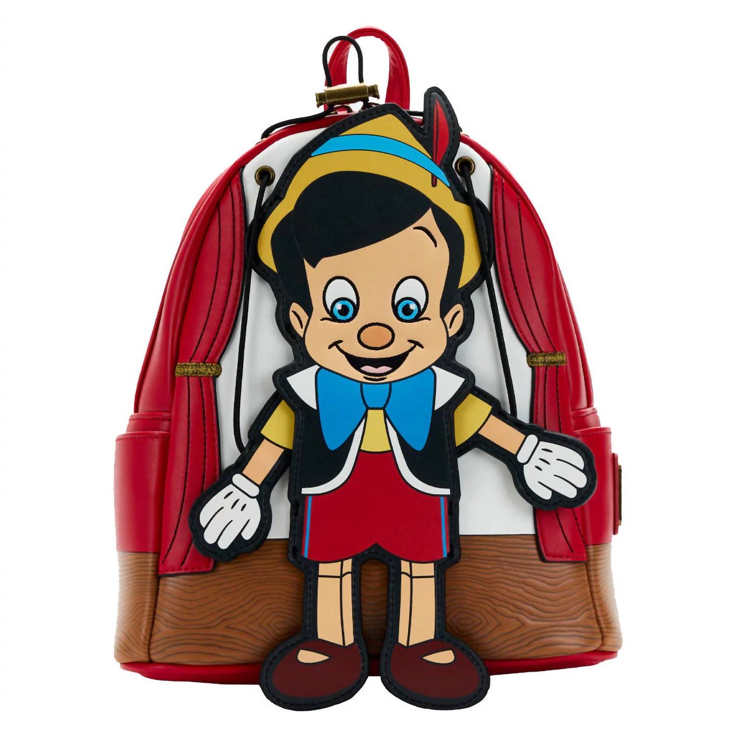 

Женский мини-рюкзак Disney Pinocchio Marionette красного цвета Loungefly