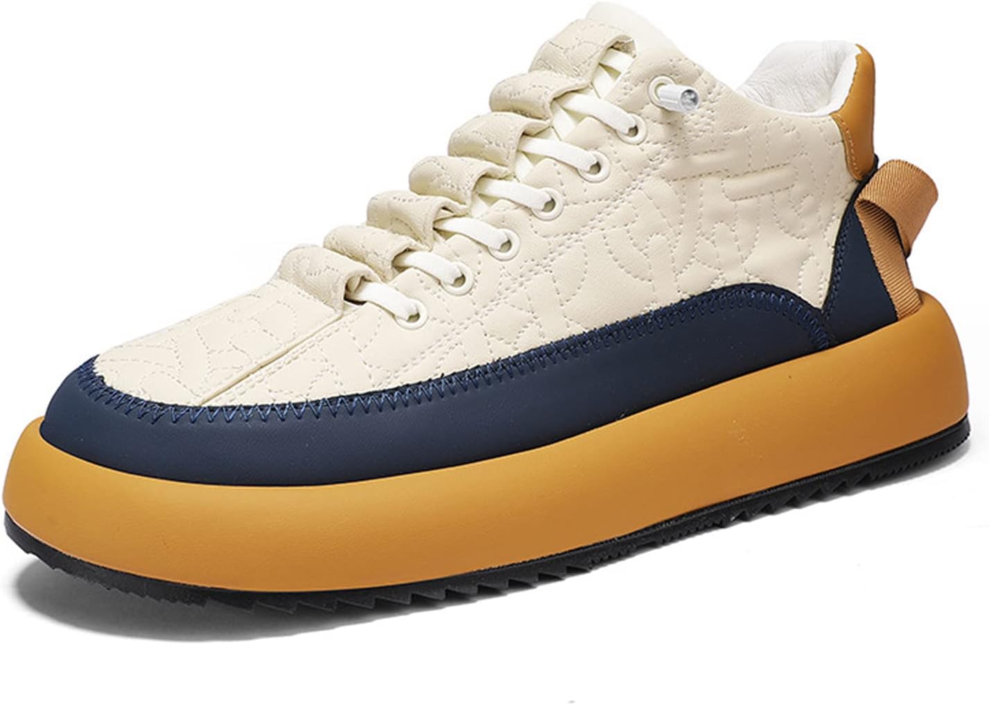 

Мужские повседневные дышащие кроссовки EFTCAL, легкие с шнуровкой и без застежки, плоские обувь для скейтборда, удобные нескользящие обувь для прогулок, бежевый